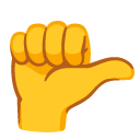 Rightwards thumb sign